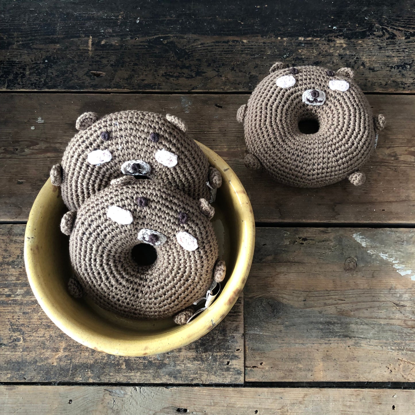 Donut-Bear Dog Toy