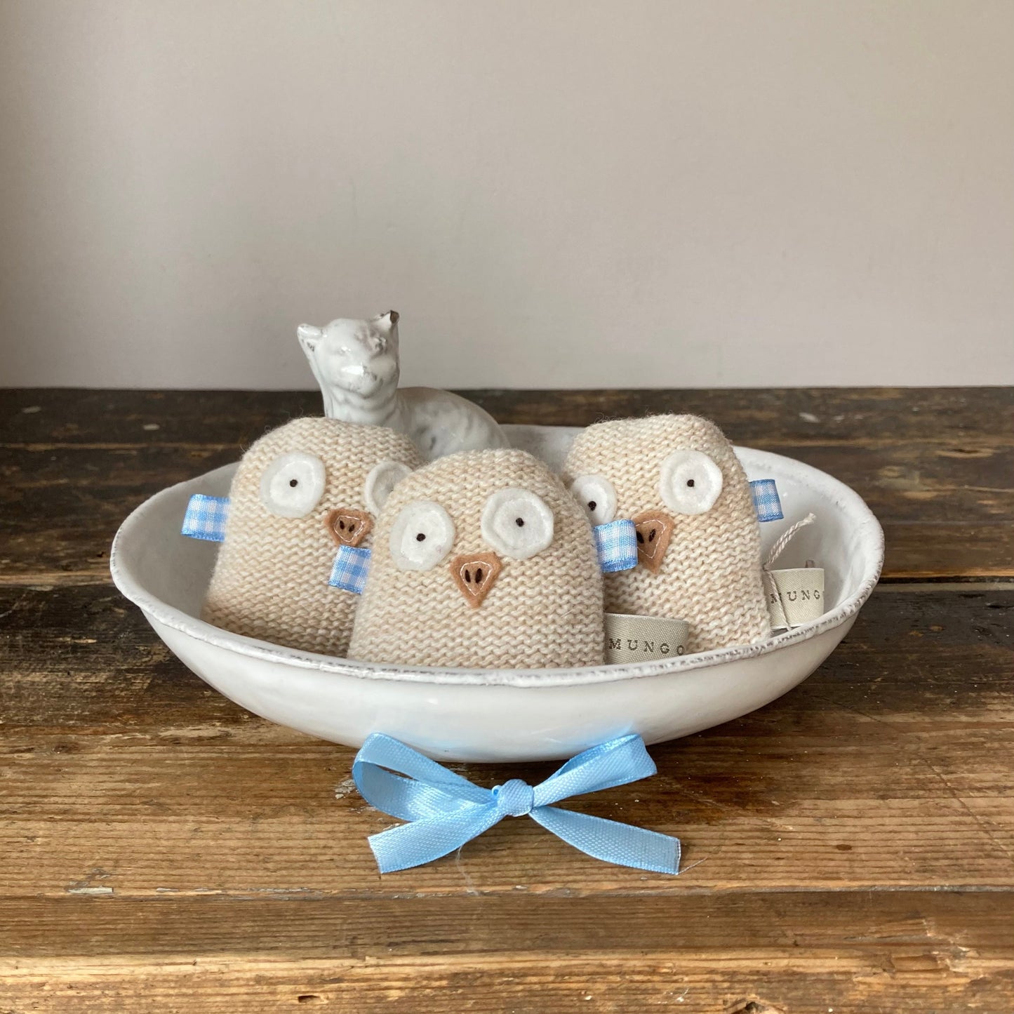 Knitted Owl Cat Toy