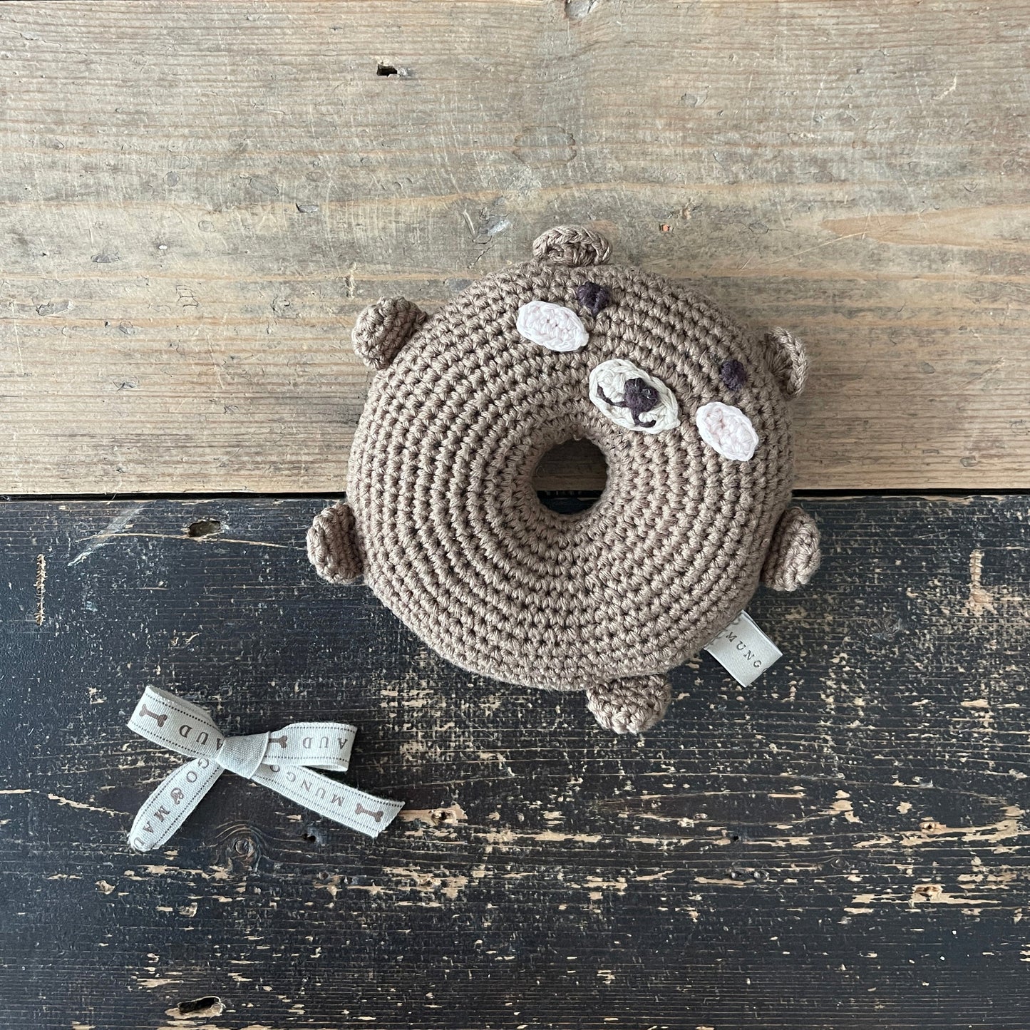 Donut-Bear Dog Toy