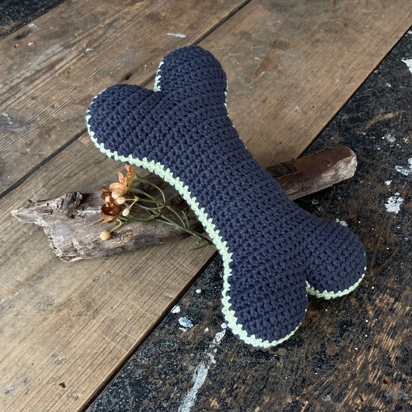 Crochet Bone Dog Toy
